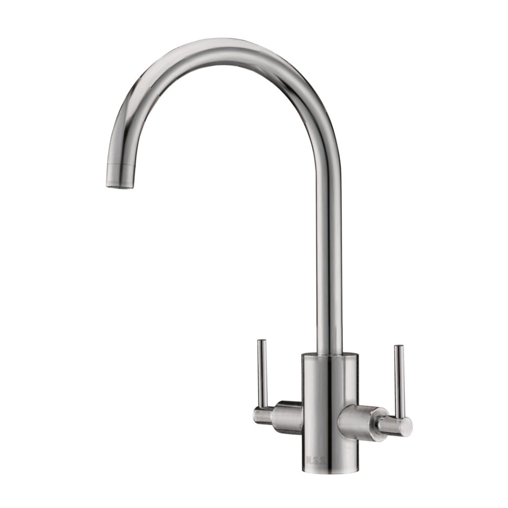 Stainless Steel Goose Neck Tap - Brushed