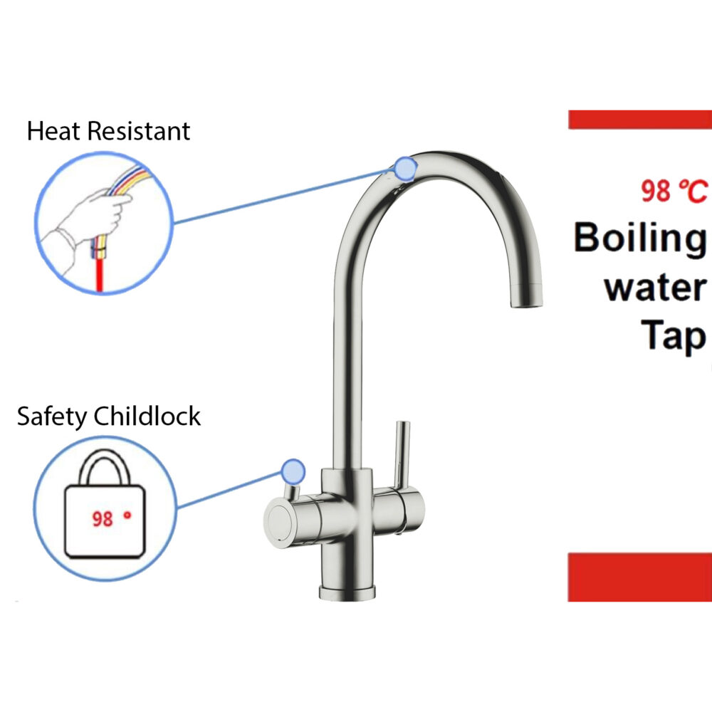 SCOTT & JAMES Boiling Water Tap - Brushed