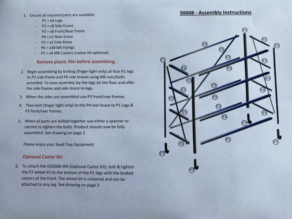 Greenhouse Staging Seed Tray Stand - Image 4